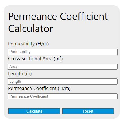 permeance calculator